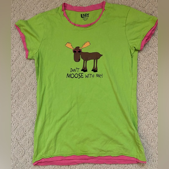 Lazy One moose t shirt - Picture 1 of 6